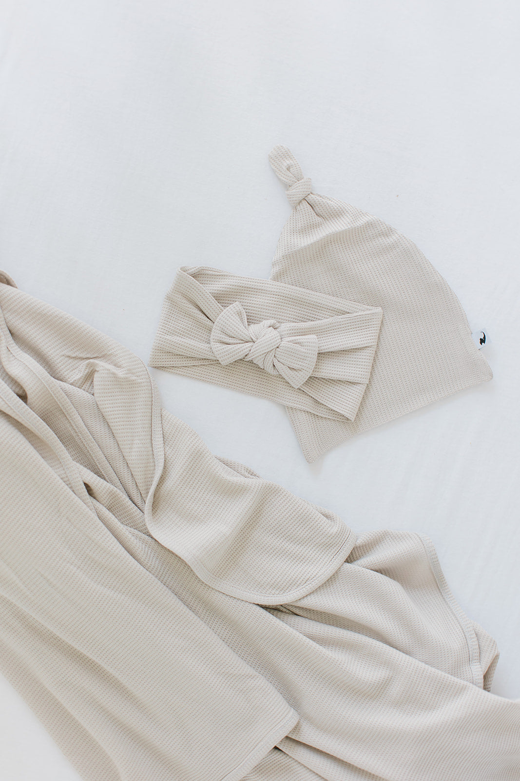 Grey Waffle stretchy swaddle