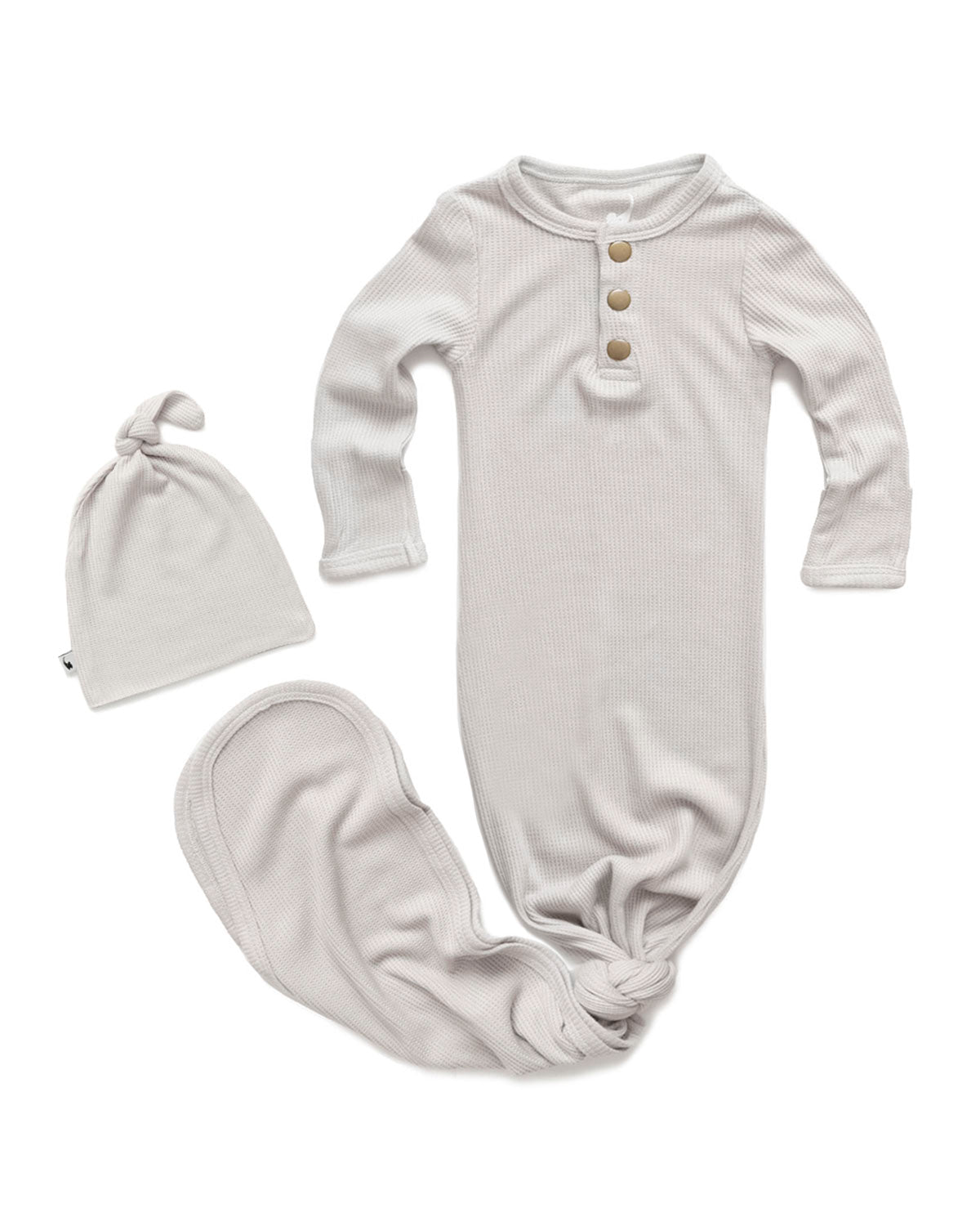 Grey Waffle Sleeper & Hat Bundle