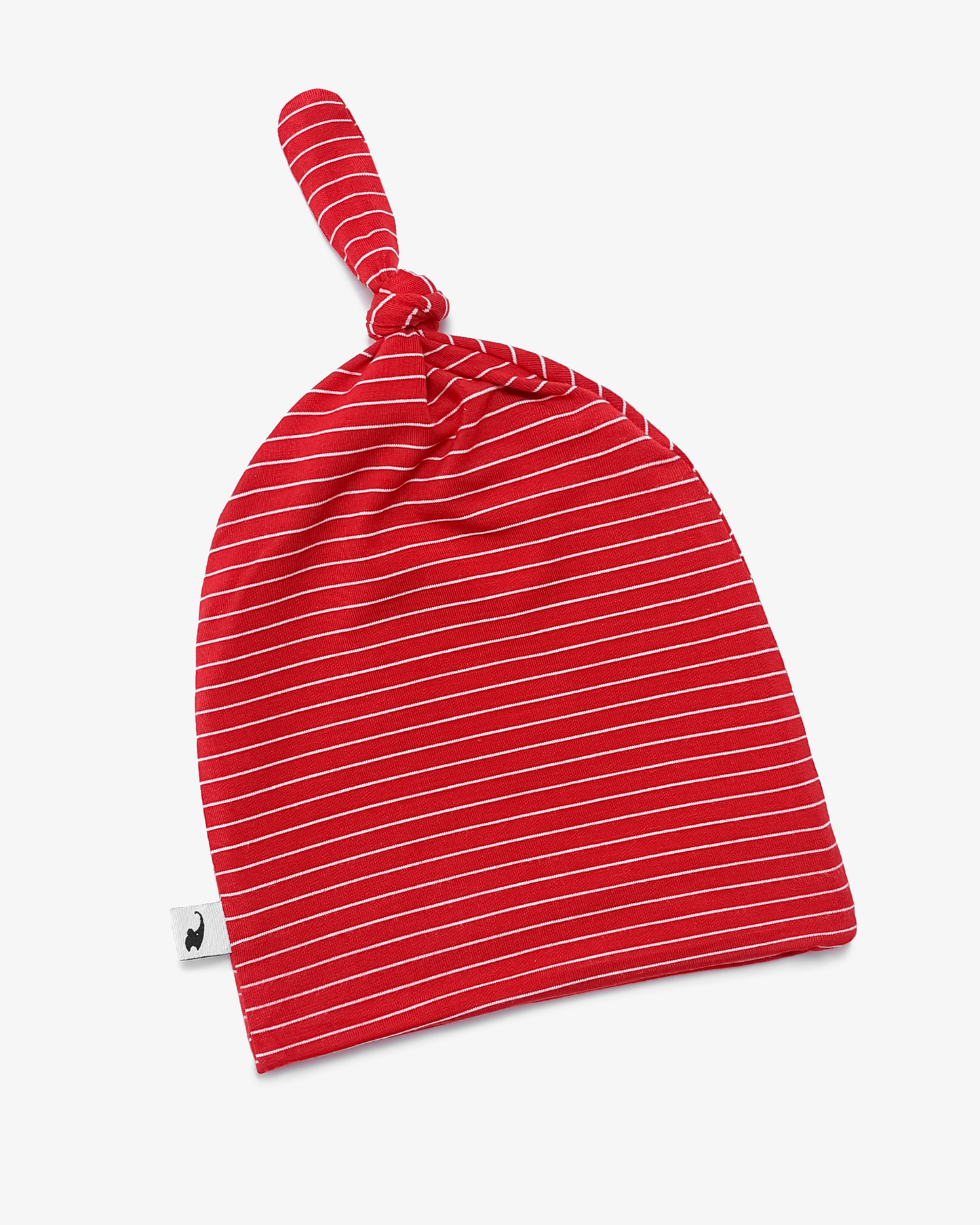 Red Stripe Top Knot Hat