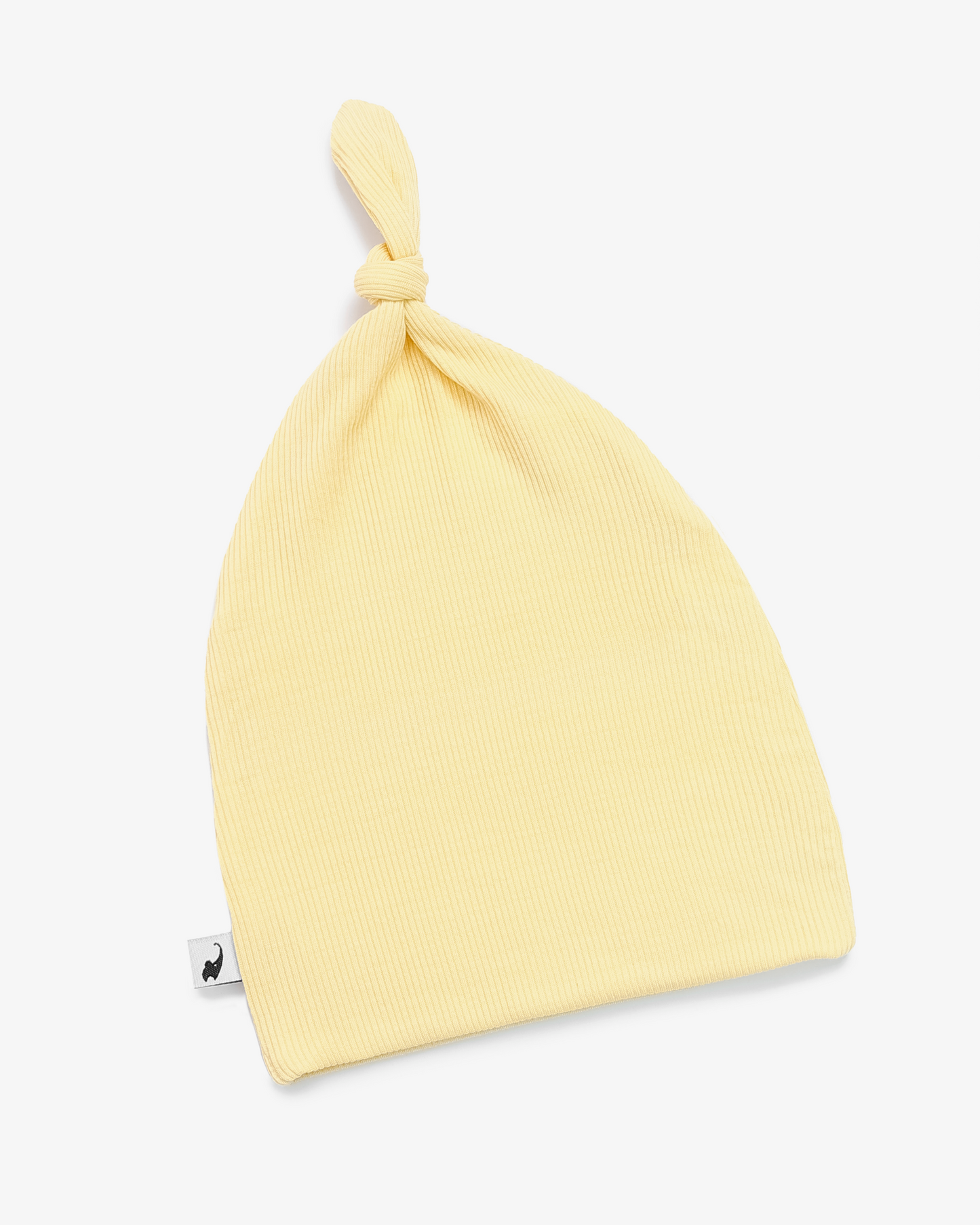 Lemon Ribbed Top Knot Hat