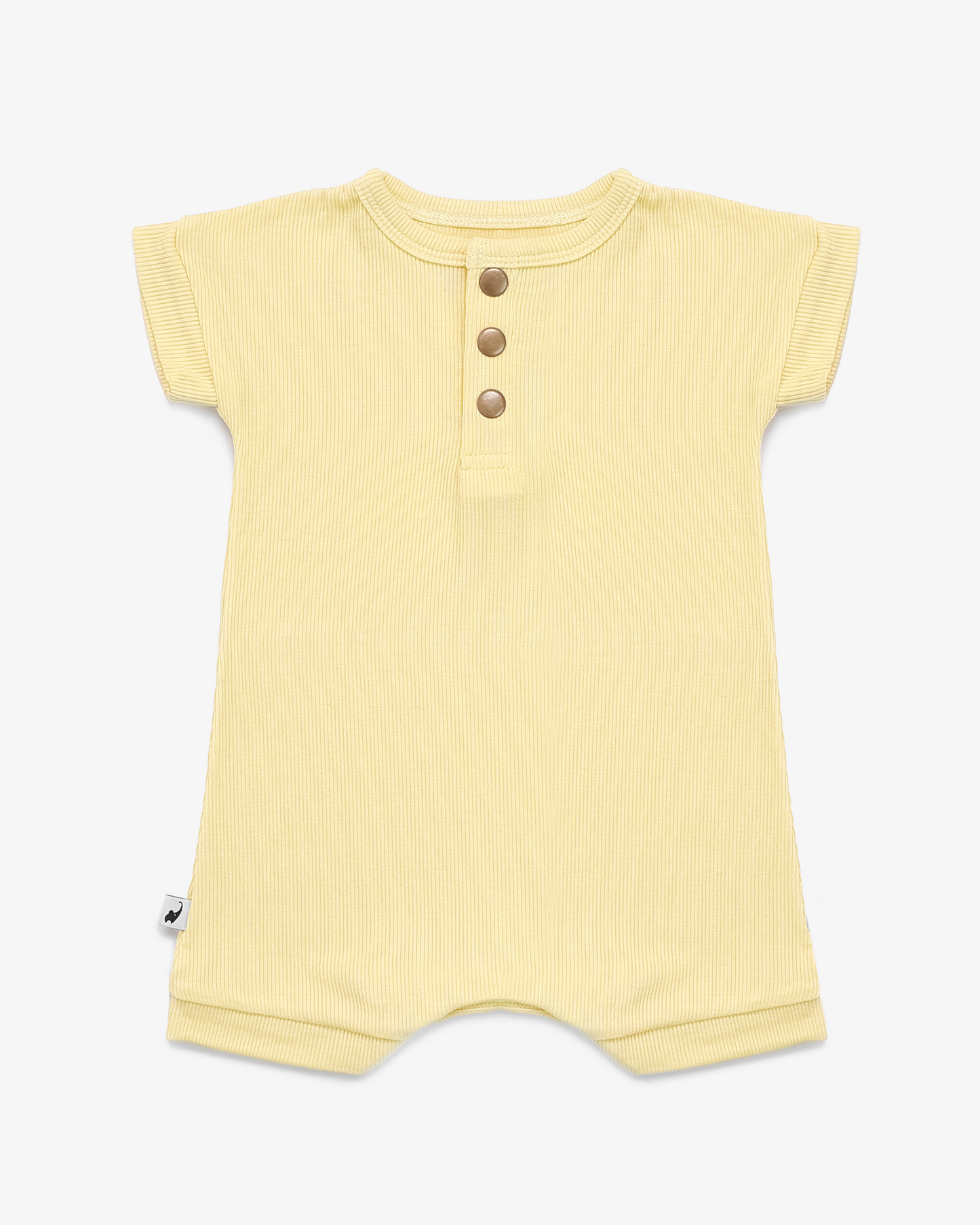 Lemon Ribbed Romper