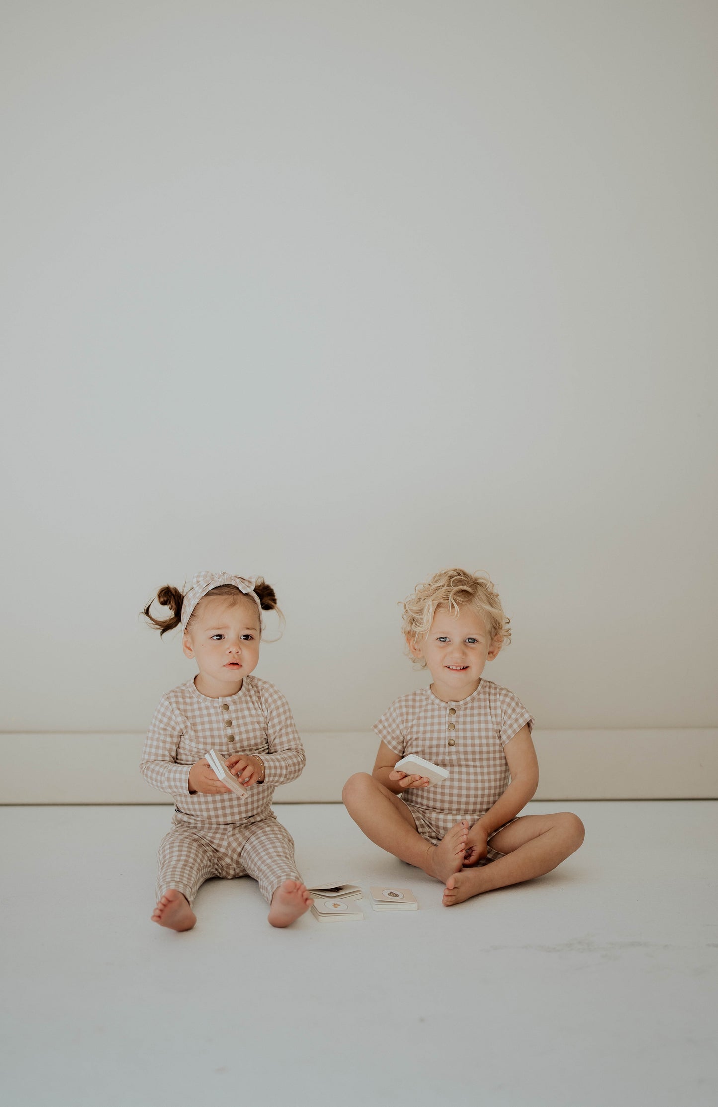 Gingham Print Two-Piece Set