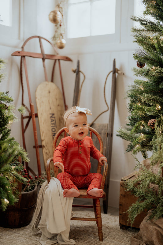 Red Stripe Two-Piece Set