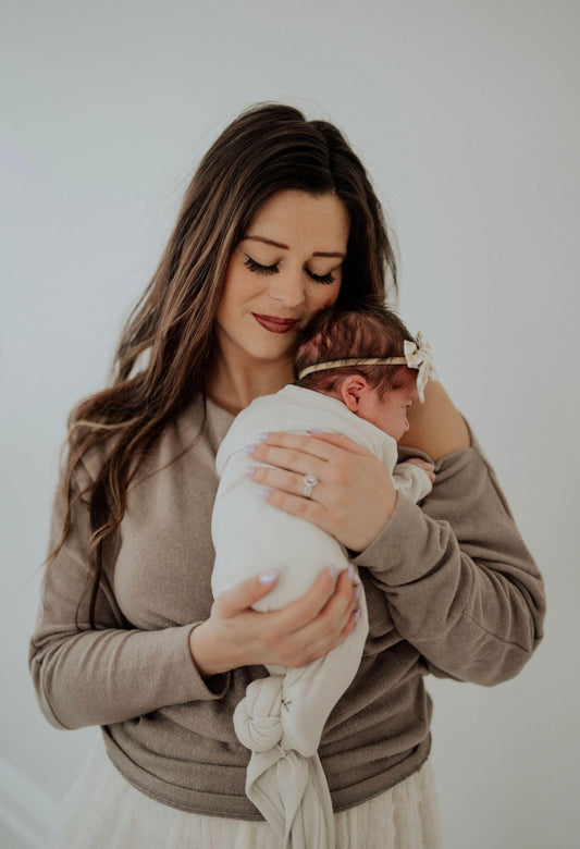 oatmeal ribbed knotted sleeper