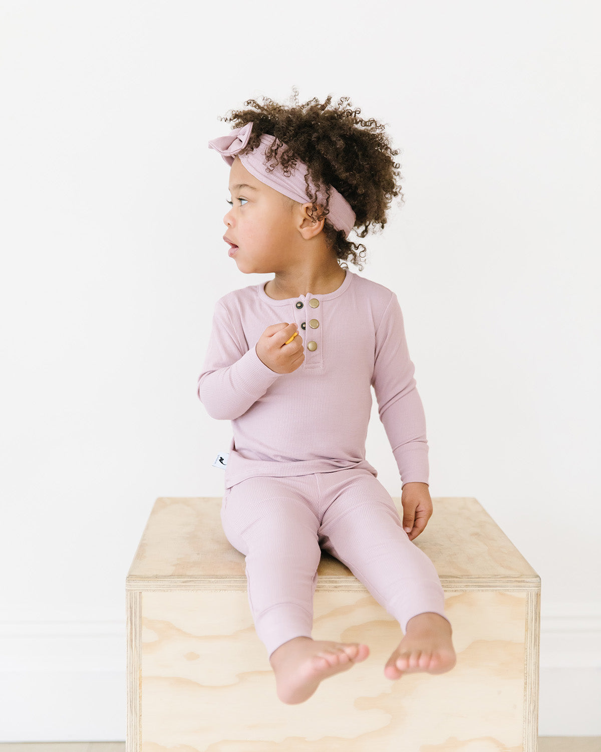 blush ribbed two-piece set