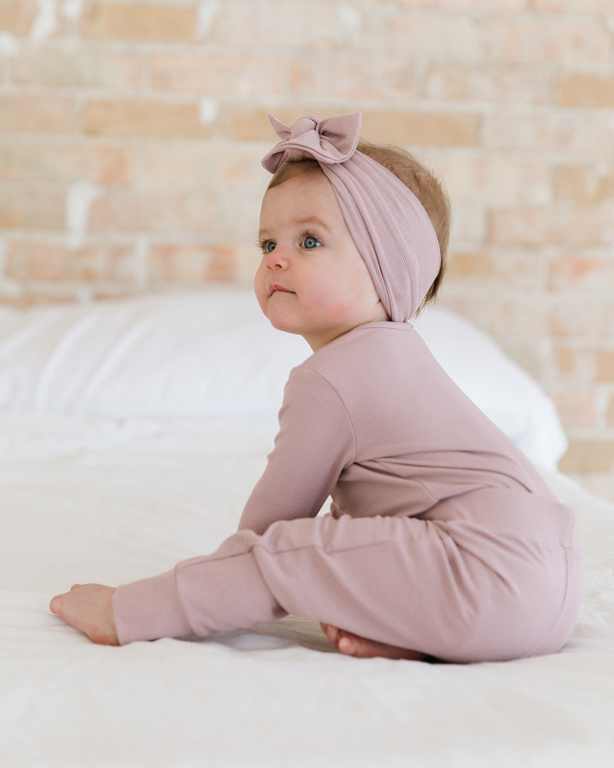 blush ribbed two-piece set