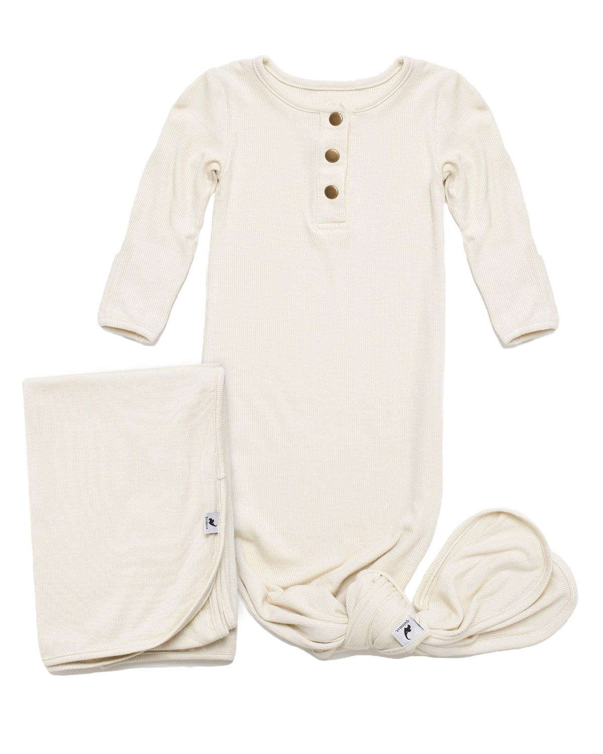 Oatmeal ribbed sleeper swaddle bundle