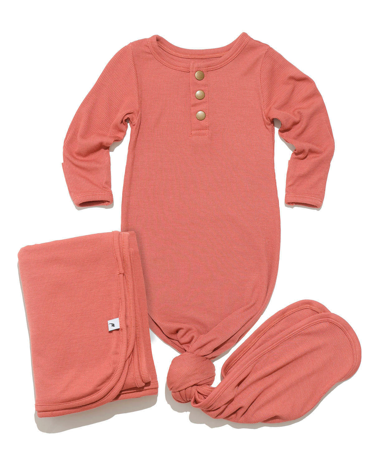 Rose ribbed sleeper swaddle bundle
