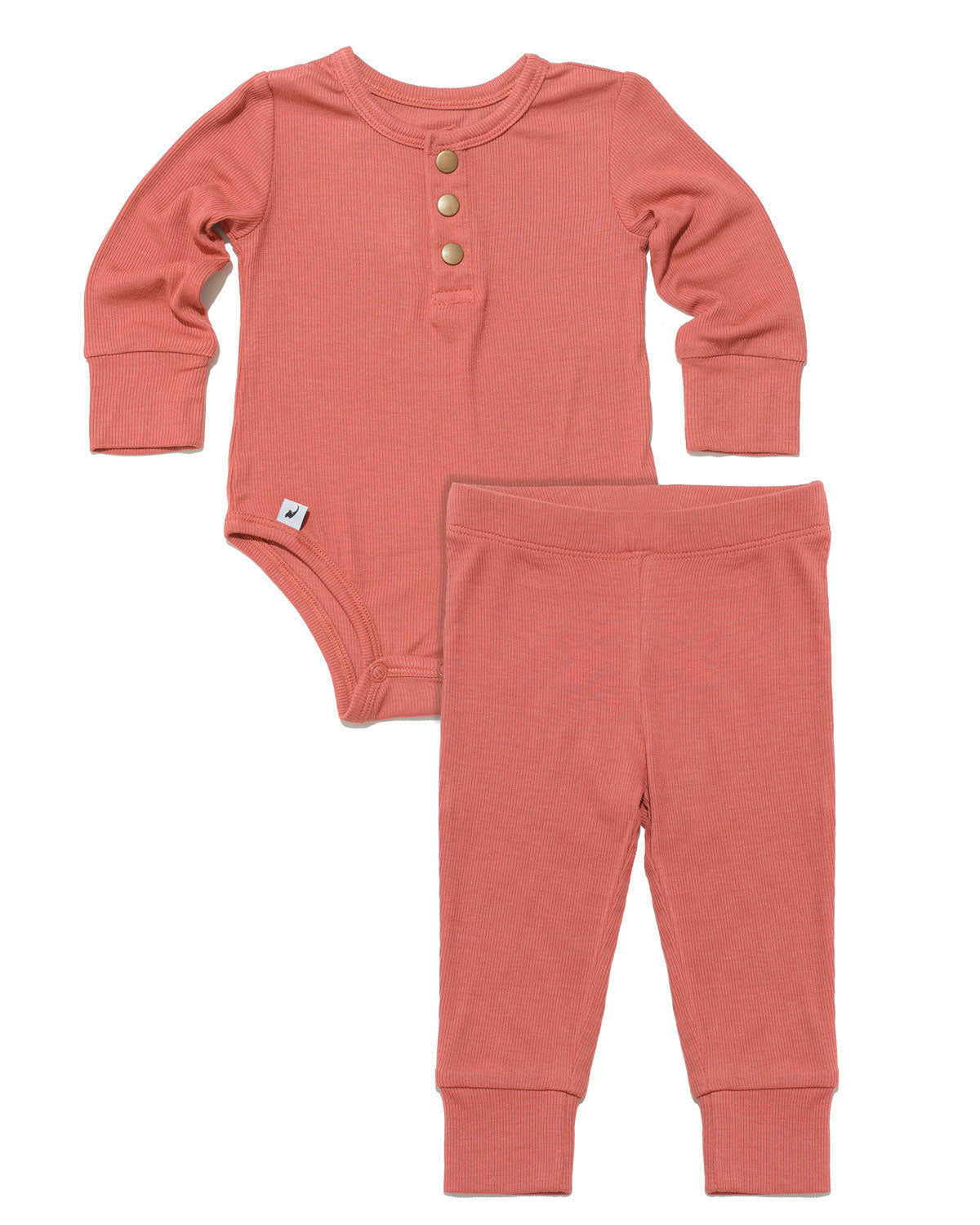 Rose ribbed two-piece set