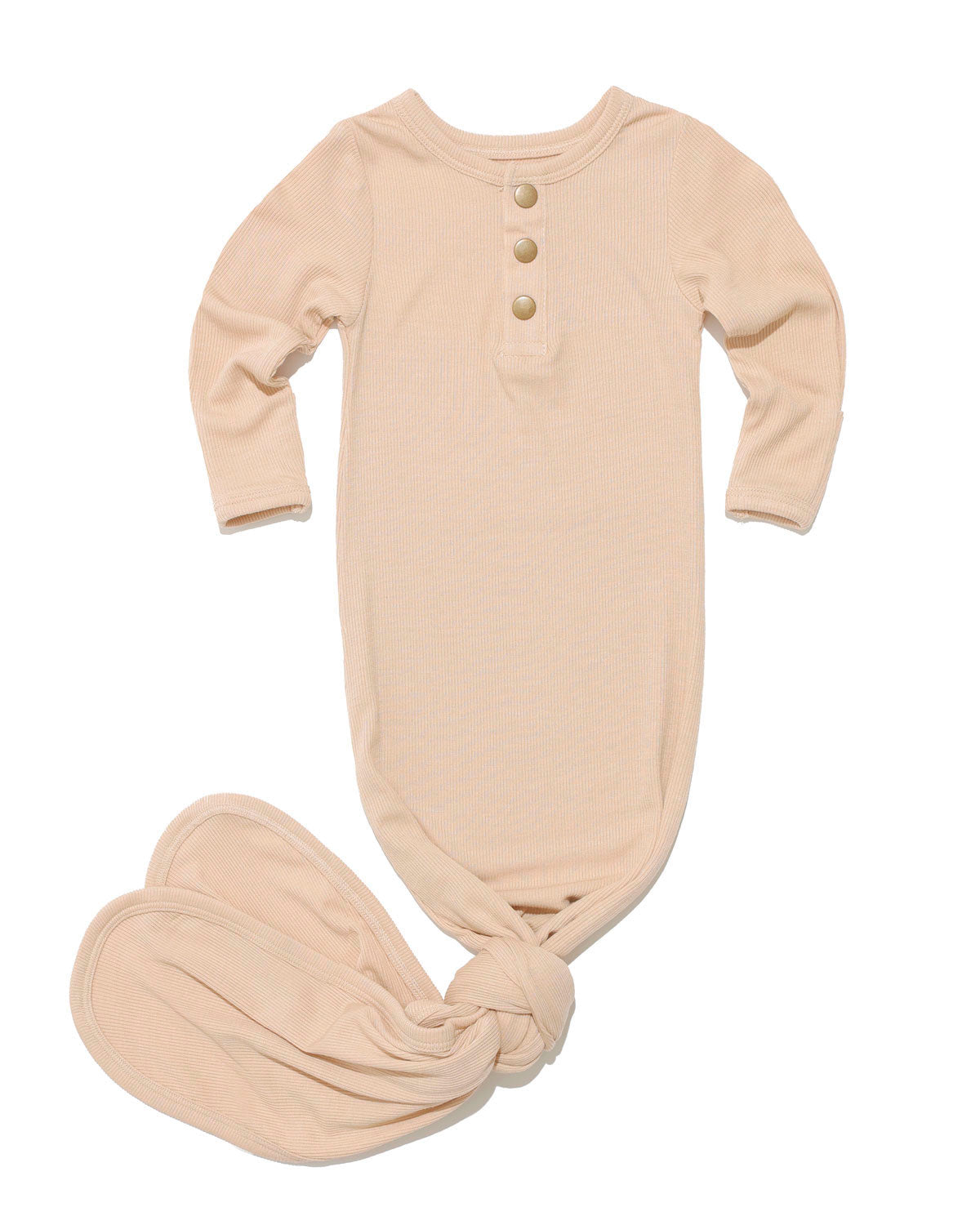 Tan ribbed sleeper swaddle bundle