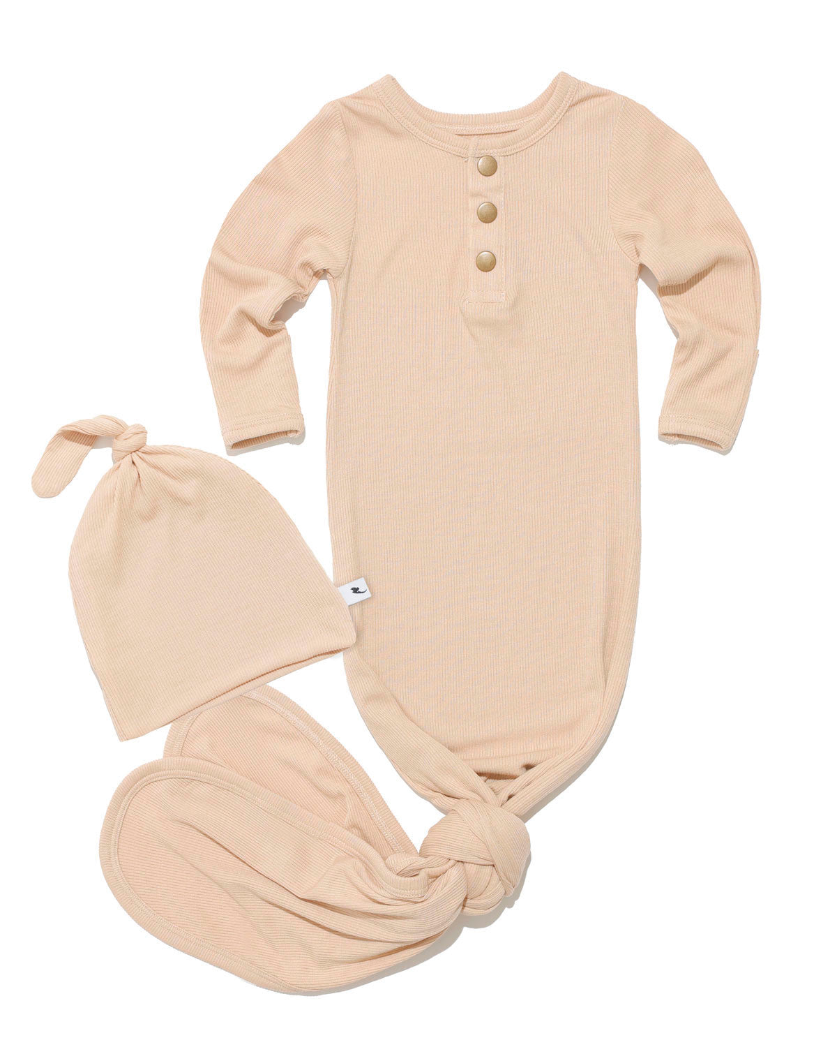 Tan Ribbed Hat & Sleeper Bundle