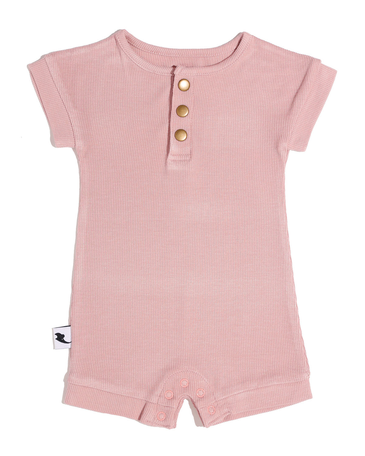 blush ribbed romper
