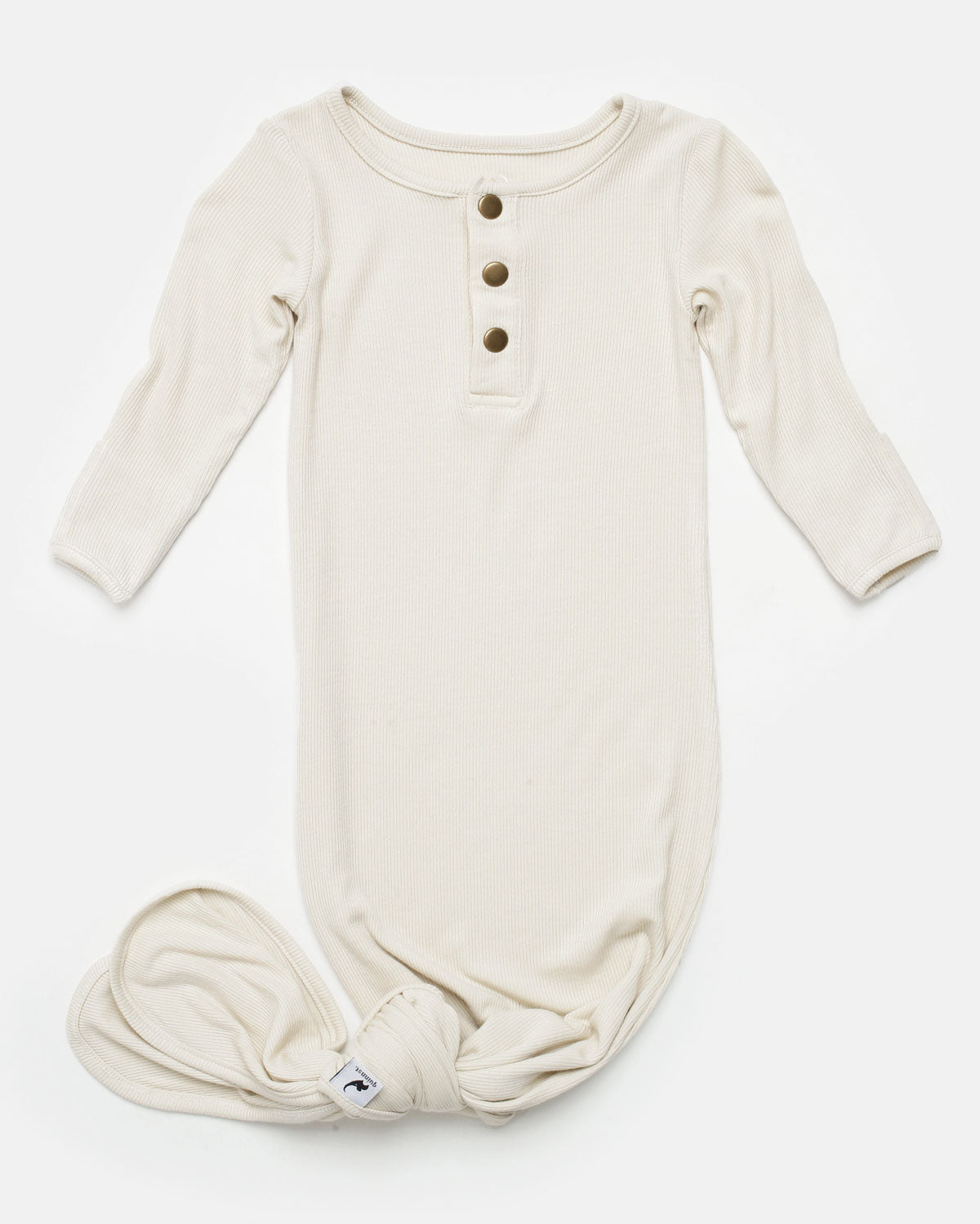 Oatmeal ribbed newborn essential bundle (knotted sleeper)