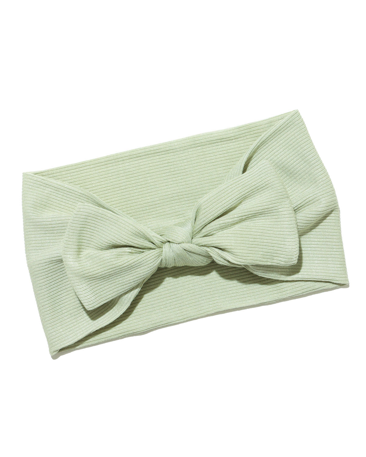 Sage ribbed knit headband & swaddle bundle