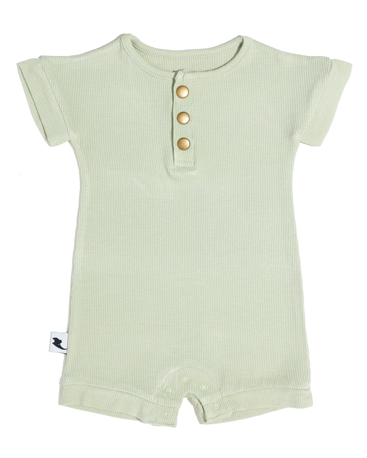 sage ribbed romper