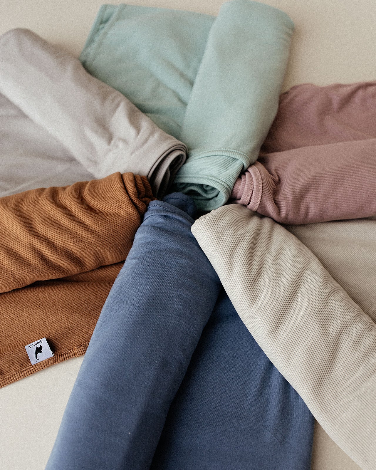 oatmeal ribbed stretchy swaddle