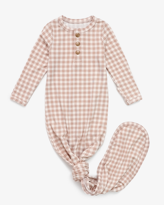 Gingham Print Knotted Sleeper
