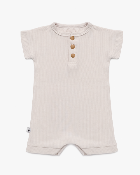 oatmeal ribbed romper – Quinn St.