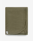 Olive ribbed stretchy swaddle