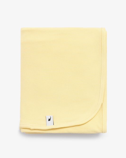 Lemon Ribbed Stretchy Swaddle