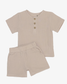 Cream Muslin Shorts Set