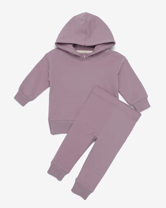 Purple Hoodie Two-Piece Set