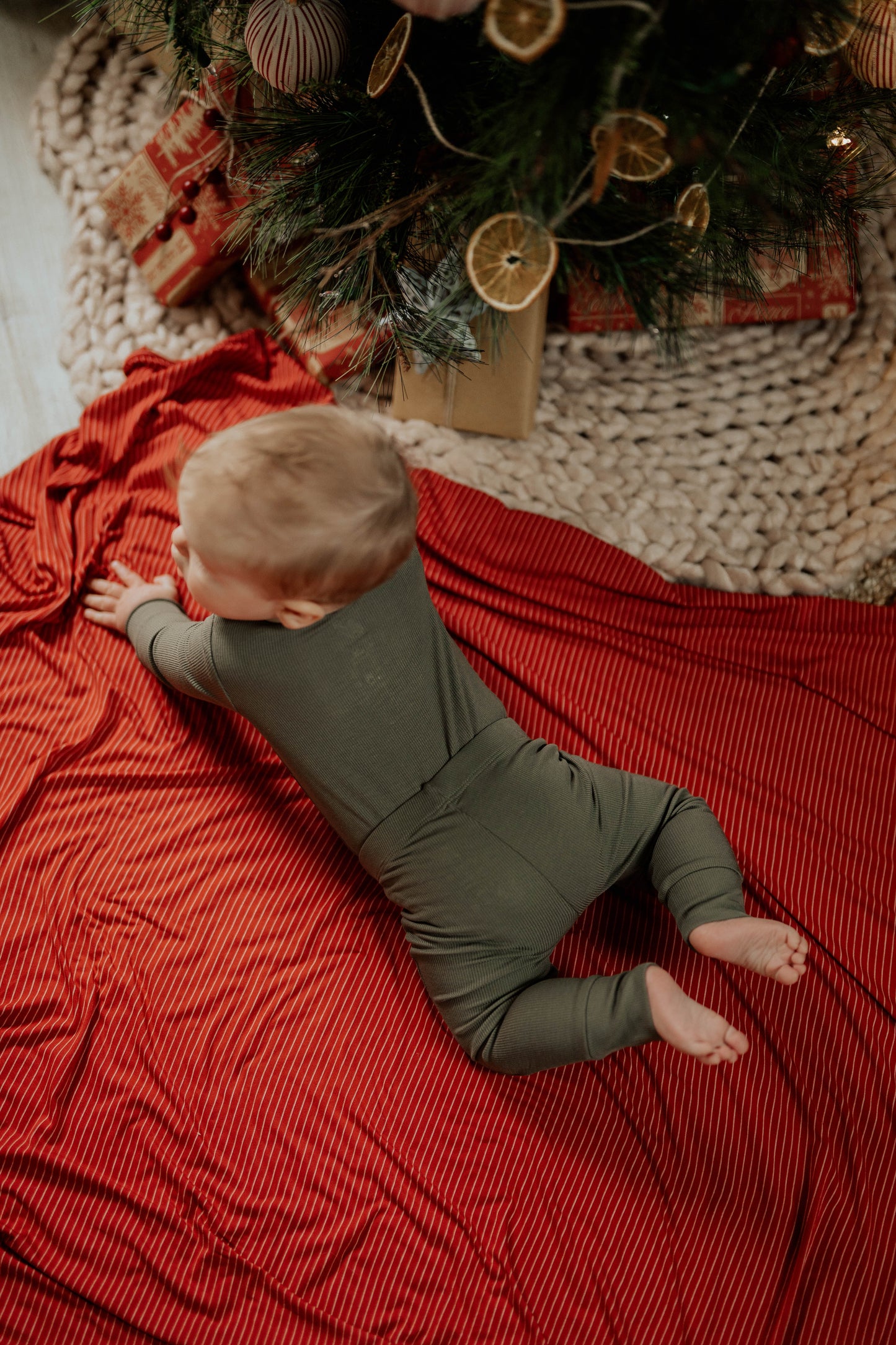 Red Stripe Stretchy Swaddle