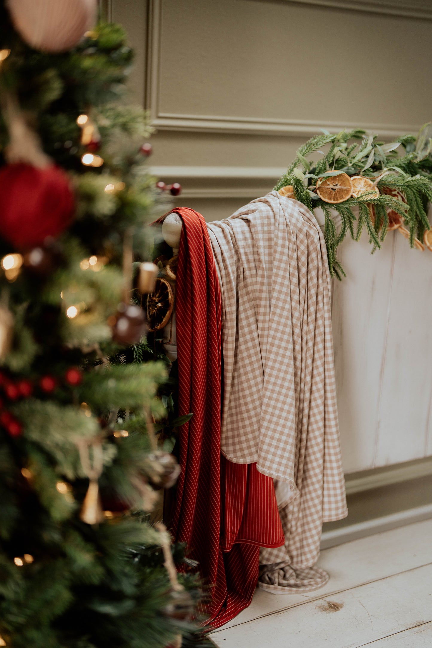 Red Stripe Stretchy Swaddle