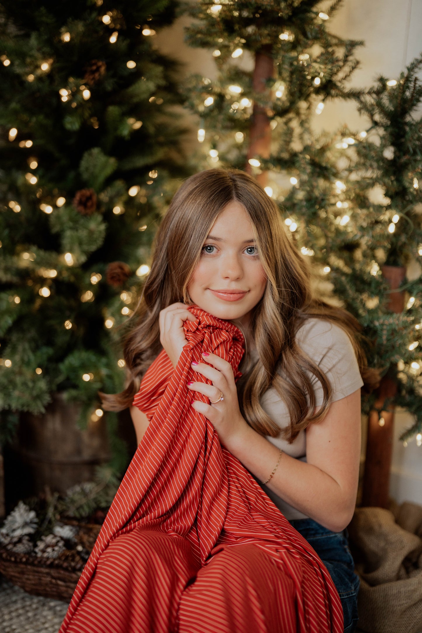 Red Stripe Adult Swaddle