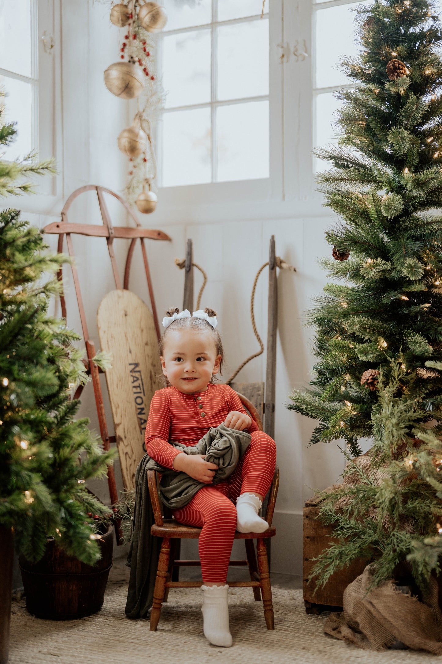 Red Stripe Two-Piece Set