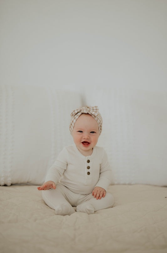 Gingham Print Headband