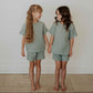 Teal Muslin Shorts Set