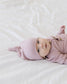 blush ribbed hat & swaddle bundle