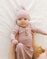 Blush Ribbed Hat & Sleeper Bundle