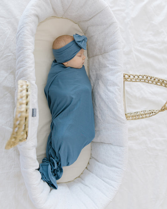 baby girl swaddle and bow set
