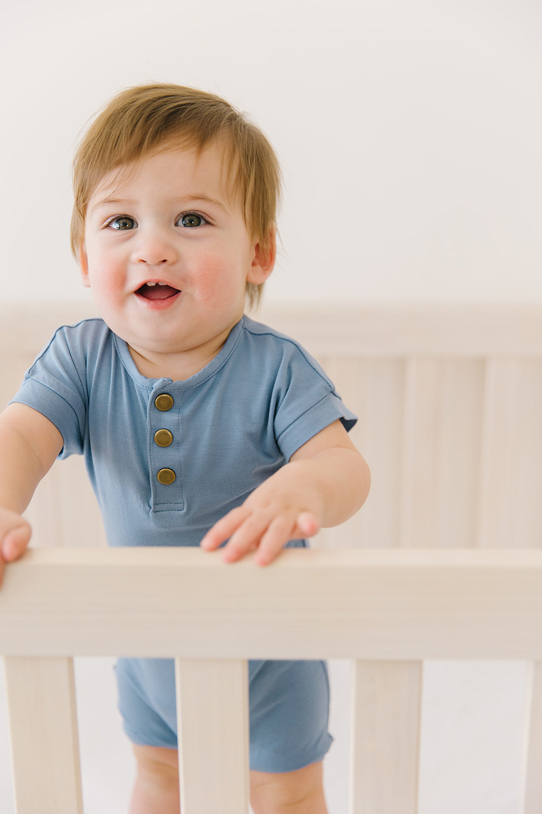 blue short onesie for babies