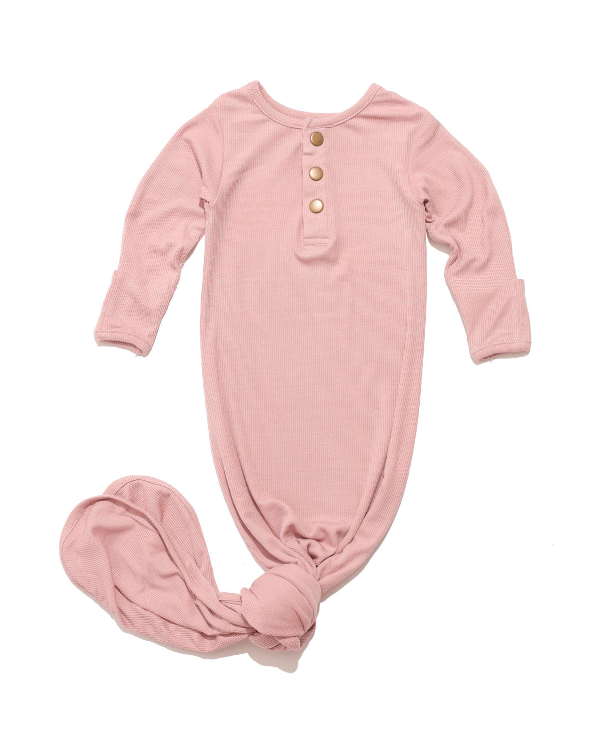 blush ribbed knotted sleeper