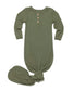 Olive ribbed knotted sleeper