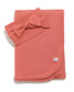 Rose ribbed knit headband & swaddle bundle