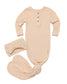 Tan Ribbed Knit Headband & Sleeper Bundle