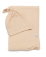 Tan ribbed hat & swaddle bundle