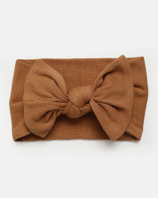 camel ribbed headband