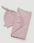 blush ribbed hat & swaddle bundle