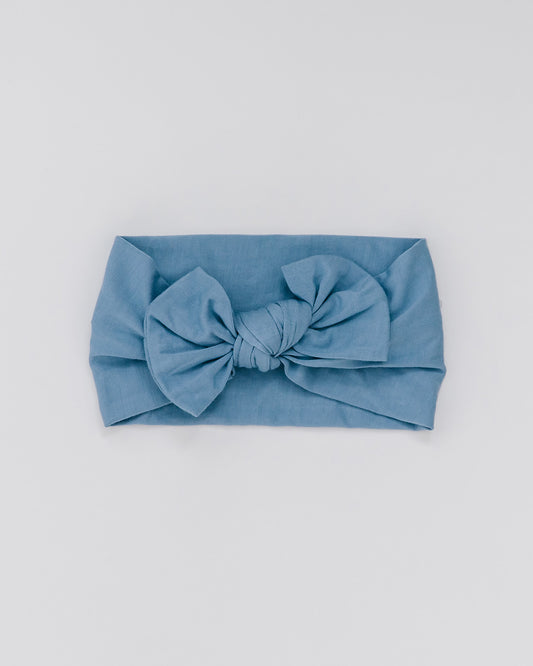 blue bow headband