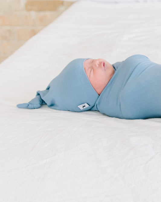Sky Knit Hat & Sleeper Bundle